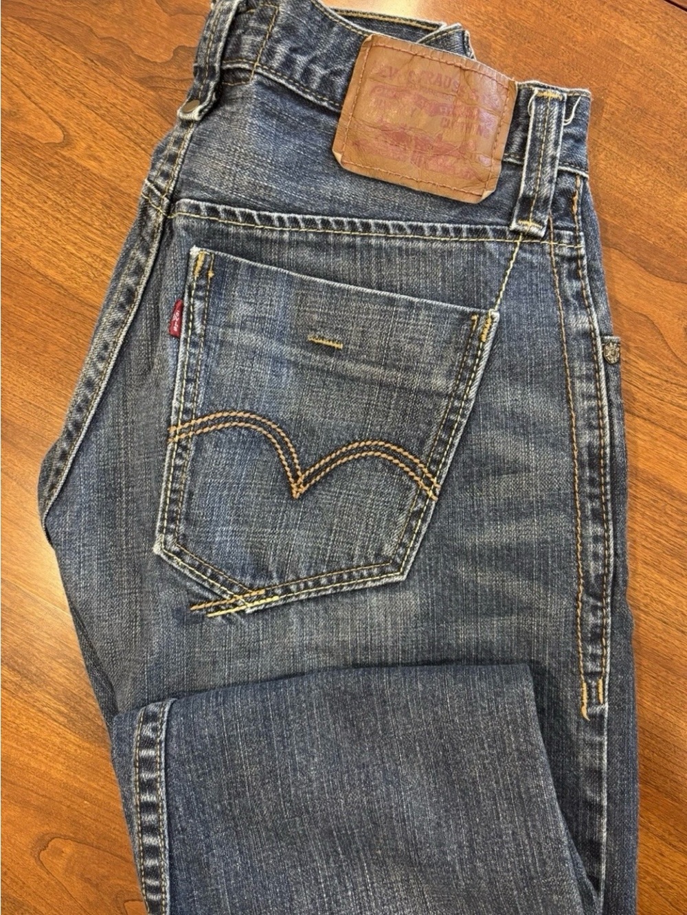 Levi's 514 Men's/Unisex Dark Blue Straight-Leg Denim Jeans, 30/30. Non smoker.